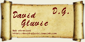 David Gluvić vizit kartica